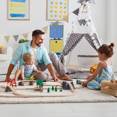 Relaxdays Kinderregal Dino mit Boxen