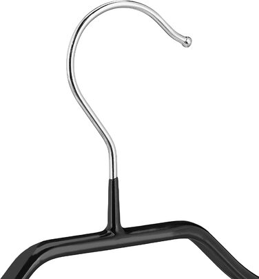 Relaxdays Kleiderbügel für Anzüge, 10er Set, gummiert, Metall, rutschfest, platzsparend, 44 cm, PVC-beschichtet