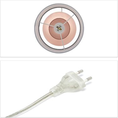 Relaxdays Touch-Nachttischlampe, dimmbar, 3 Stufen, E14, 28x18 cm, Kupfer