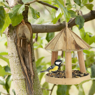 Relaxdays Vogelfutterhaus aus Holz