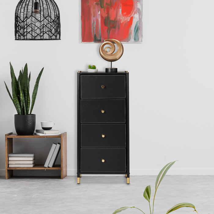 Relaxdays Kommode mit 4 Schubladen