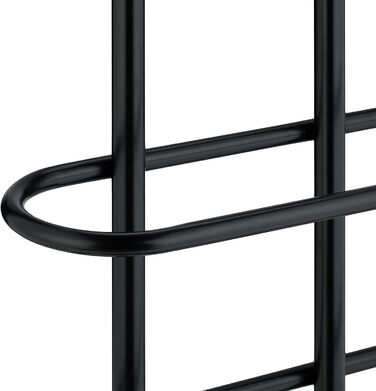 Relaxdays Handtuchständer, 3 Stangen, Metall, 83x39x18 cm, schwarz
