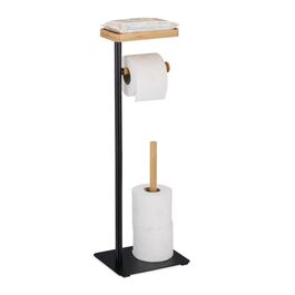 Relaxdays Toilettenpapierhalter mit Ablage