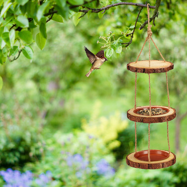 Relaxdays Vogelfutterstation mit 2 Schalen