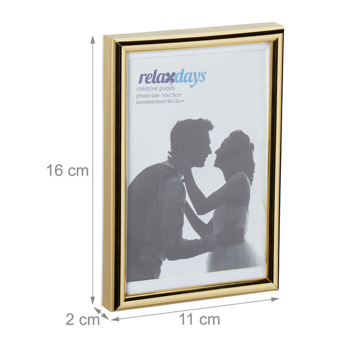 Relaxdays Bilderrahmen 2er Set 10 x 15 cm