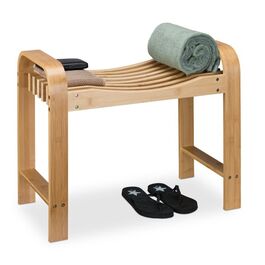 Relaxdays Badhocker mit Griffen
