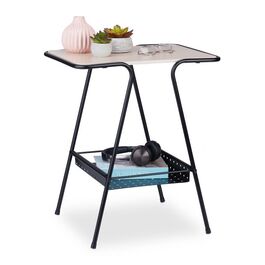 Relaxdays Beistelltisch mit Ablage