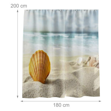 Relaxdays Duschvorhang 180x200 cm mit Motiv