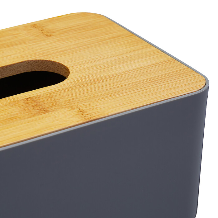 Relaxdays Taschentuchbox Bambusdeckel