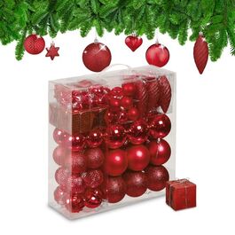 Relaxdays Weihnachtskugeln im 110er Set