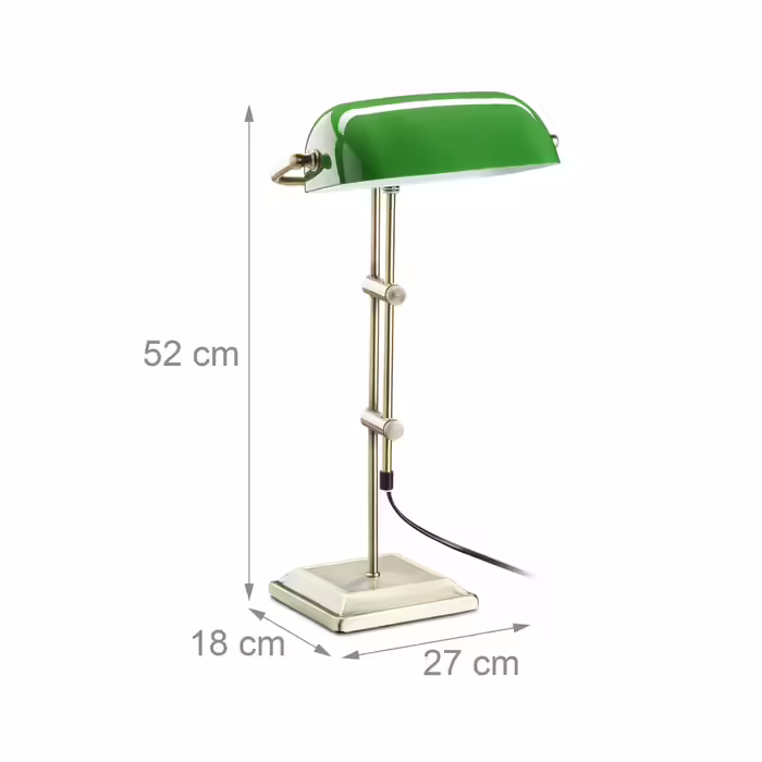 Relaxdays Bankerlampe grün