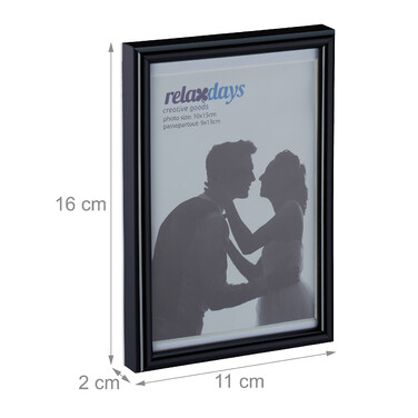 Relaxdays Bilderrahmen 2er Set 10 x 15 cm