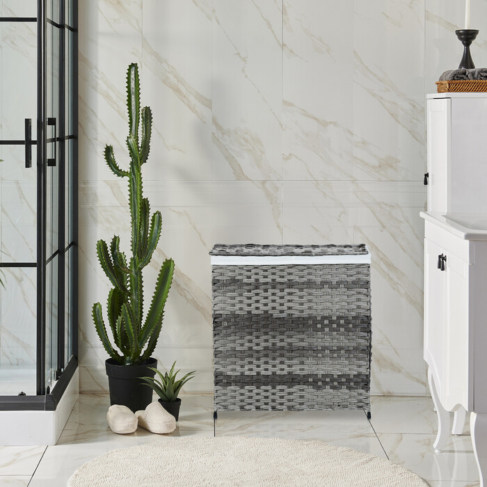 Relaxdays Wäschekorb Rattan-Optik 110 L