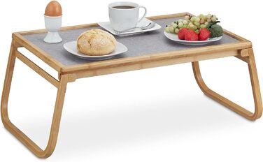 Relaxdays Küchenrollenhalter stehend, Edelstahl, Papierrollenhalter für die Küche, HxD: (23 x 60 x 33 cm, Natur/Grau)