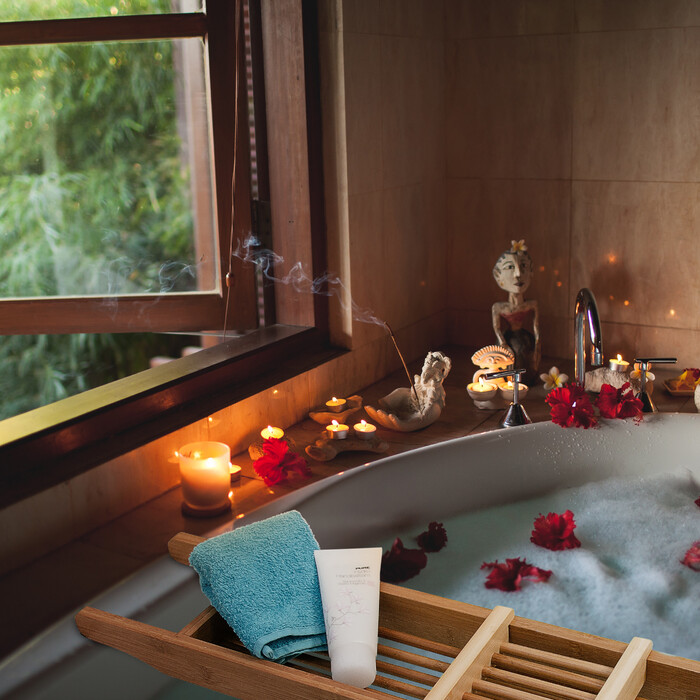 Relaxdays Badewannenablage 69 x 14 cm Bambus