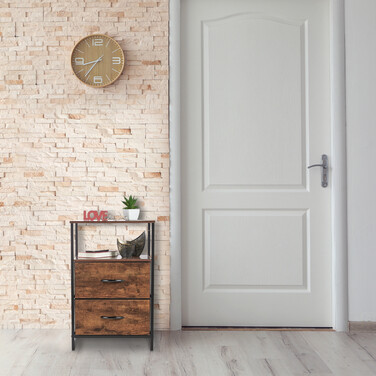 Relaxdays Nachttisch Industrial 2er Set