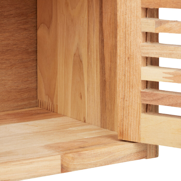Relaxdays Schmaler Hängeschrank aus Walnuss