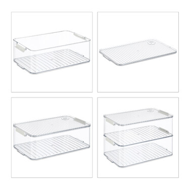 Relaxdays Kühlschrank Organizer 3er Set