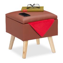 Relaxdays Sitzhocker mit Stauraum Kunstleder