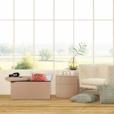 Relaxdays Sitzbank Kunstleder