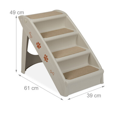 Relaxdays Hundetreppe 4 Stufen