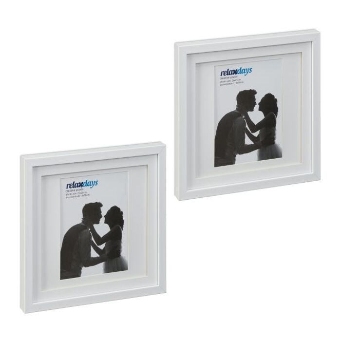 Relaxdays Bilderrahmen 25x25 cm 2er Set