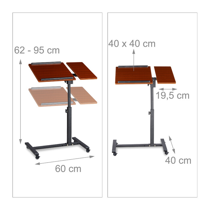 Relaxdays Laptoptisch mit verstellbarem Mauspad