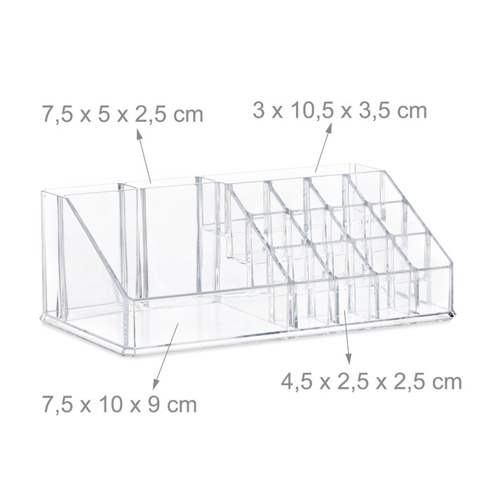 Relaxdays Acryl Make Up Organizer mit 21 Fächern