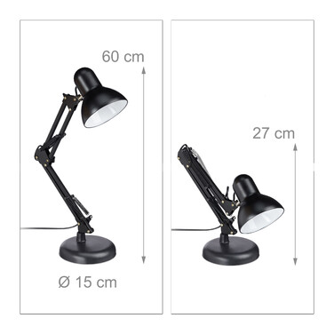 Relaxdays Retro Schreibtischlampe