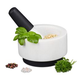 Relaxdays Mörser mit Stößel aus Marmor