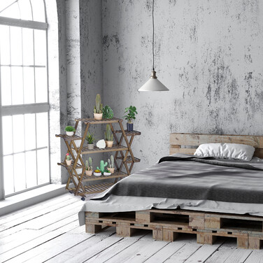 Relaxdays Pflanzenregal Bambus dunkelbraun