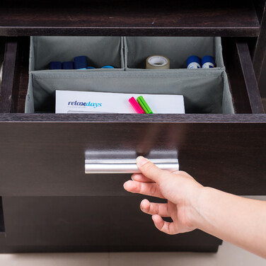 Relaxdays 4-teiliger Schubladen Organizer Vlies