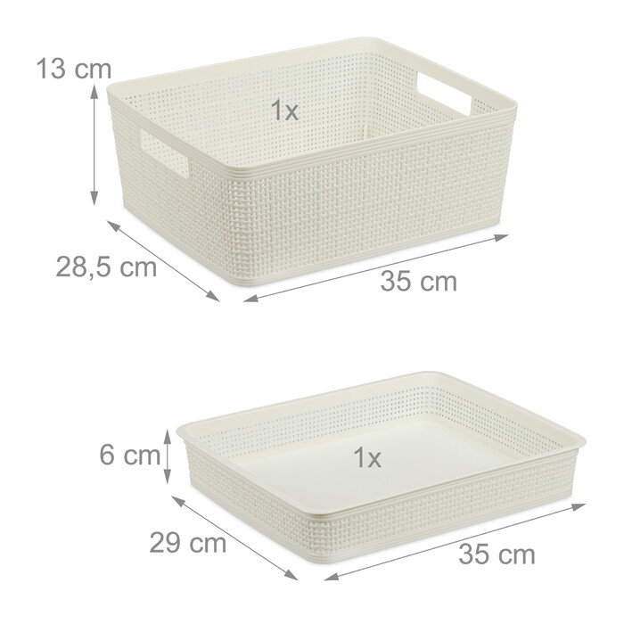 Relaxdays Schubladen Organizer im 10-tlg. Set