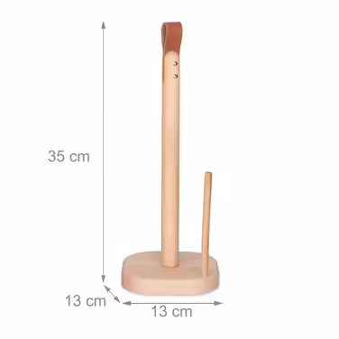 Relaxdays Eckiger Küchenrollenhalter aus Holz