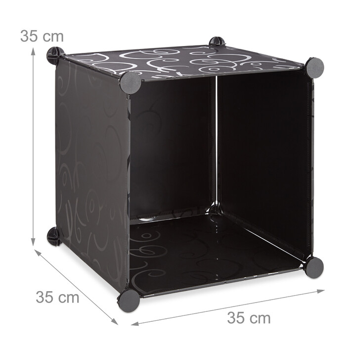 Relaxdays Kleiderschrank Stecksystem 12 Fächer