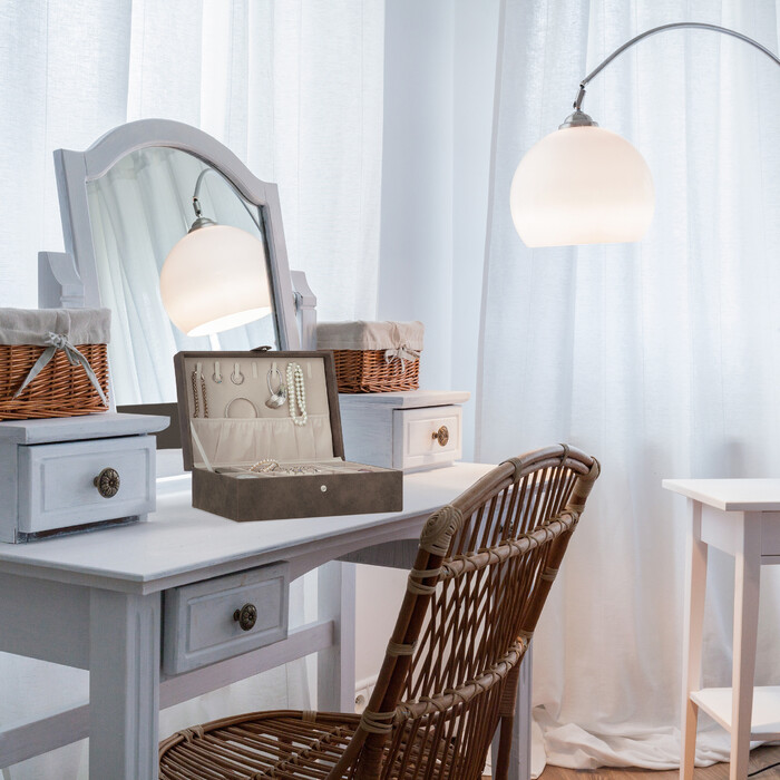 Relaxdays Schmuckkästchen in Lederoptik