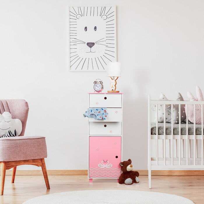Relaxdays Kommode Kinder 3 Schubladen
