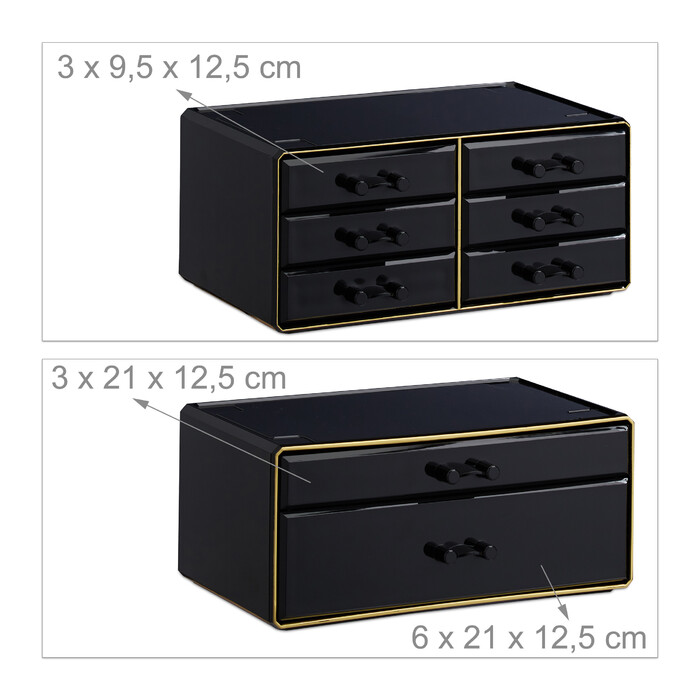 Relaxdays Make Up Organizer mit 8 Schubladen