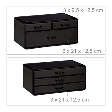 Relaxdays Kosmetikorganizer mit 6 Schubladen