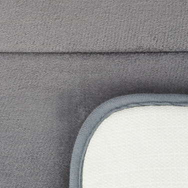 Relaxdays Memoryschaum Badematte in Grau