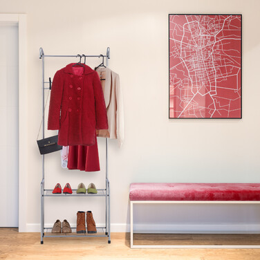 Relaxdays Garderobe mit 2 Schuhablagen