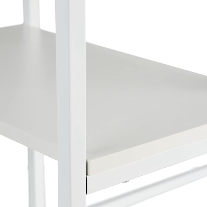 Relaxdays Schreibtisch neigbar, 3 Ablagen, mehrere Winkel, Computer- & Arbeitstisch, HxBxT: 75 x 110 x 55 cm, Weiß