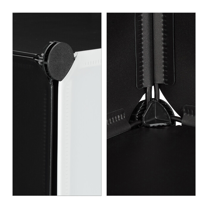 Relaxdays Schuhschrank in Schwarz-Weiß 12 Fächer