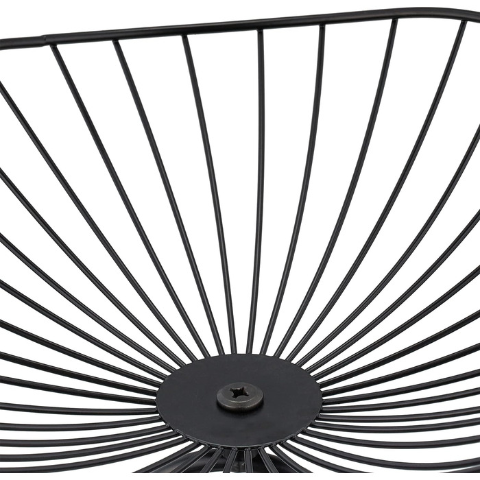 Relaxdays Etagere, 3-stöckig, Metall, 34x49x31,5 cm, Lotusblatt-Design, schwarz
