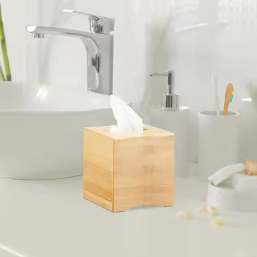 Relaxdays Kosmetiktücherbox quadratisch