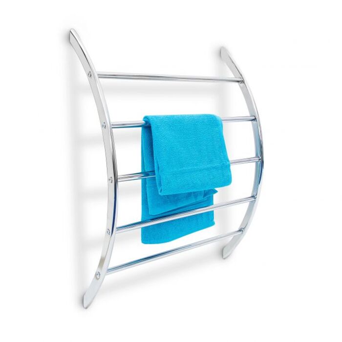 Relaxdays Wand-Handtuchhalter Stahl 5 Stangen