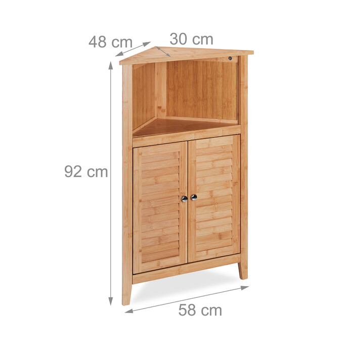 Relaxdays Eckschrank aus Bambus