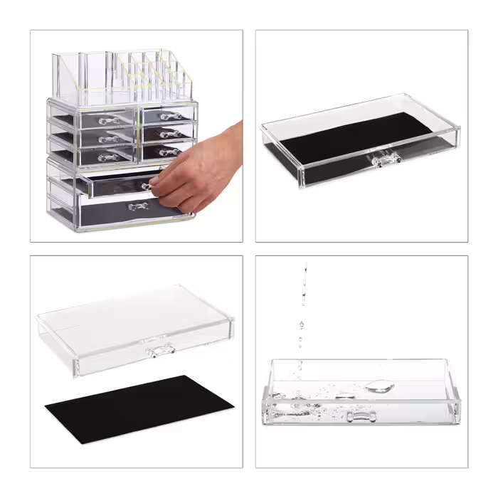 Relaxdays Make Up Organizer mit 8 Schubladen