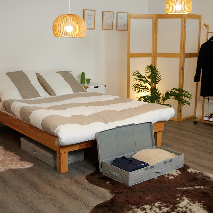 Relaxdays Unterbettkommode mit Deckel 2er Set