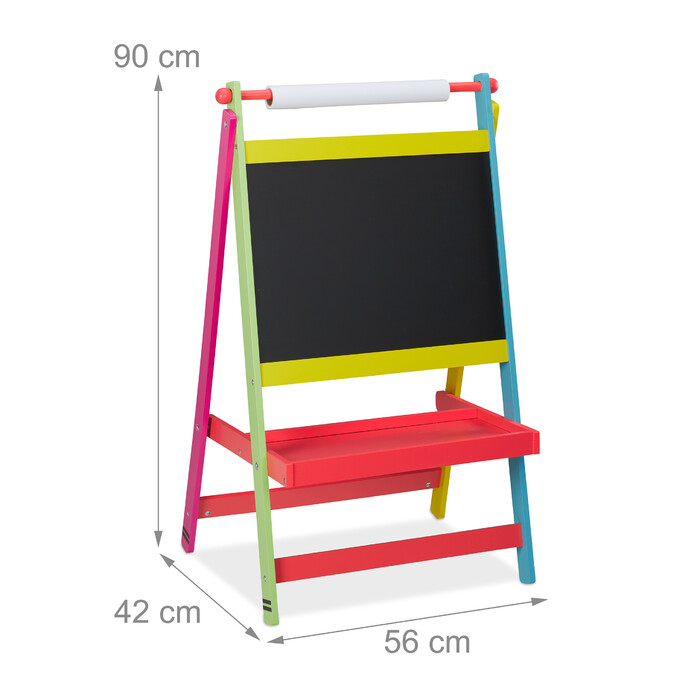 Relaxdays Kindertafel mit Papierrolle